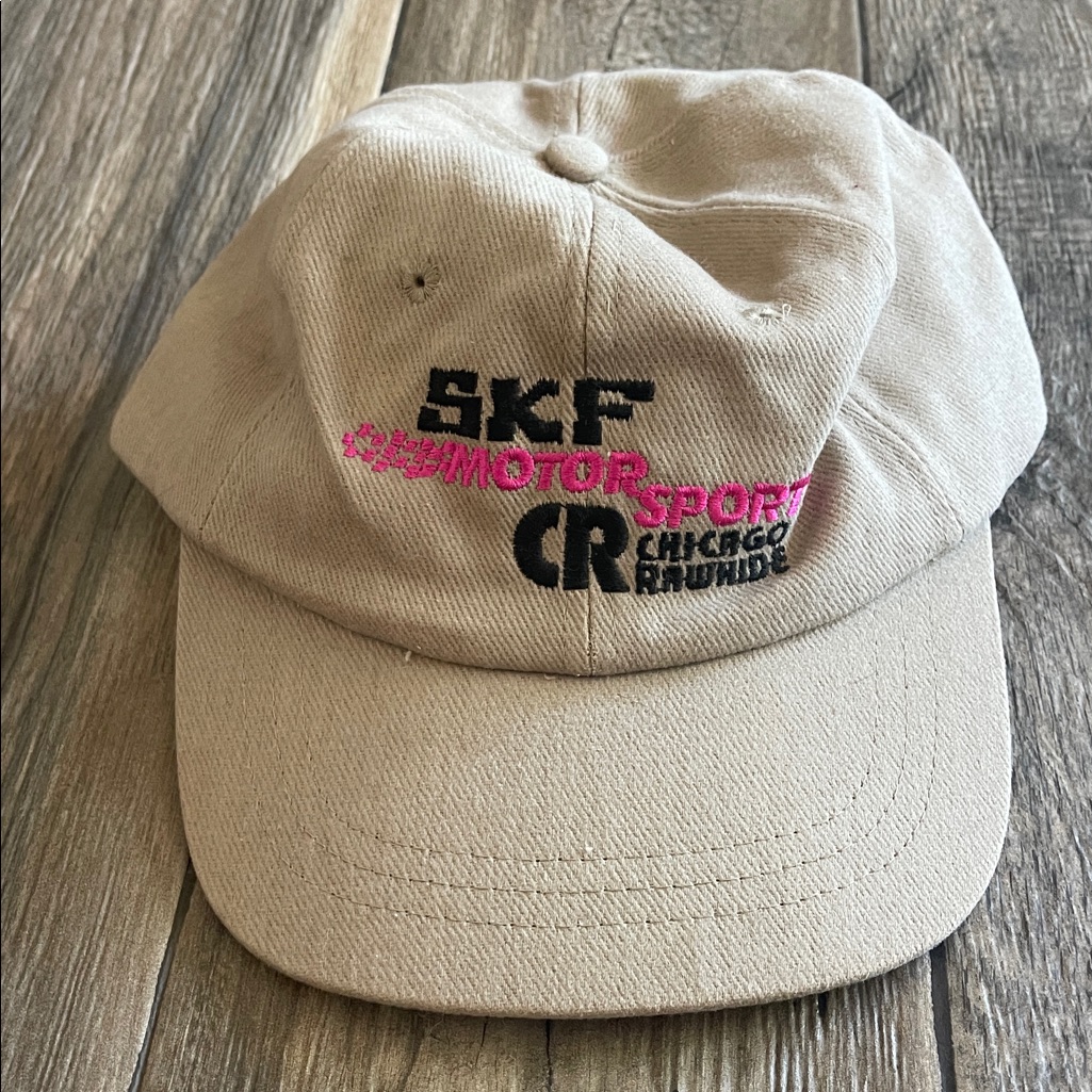 Skf Bearings Beige Cap With Embroidered Logo